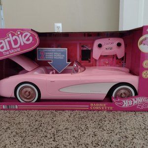 Hot Wheels RC Barbie Corvette,  Remote Control Toy Car from Barbie The Movie